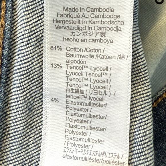 Madewell High Rise Denim Jean Shorts Size 27 M Wash Cutoff Blue Sexy Hippie - Picture 10 of 10